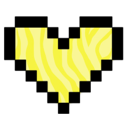 Yellow Pixel Heart