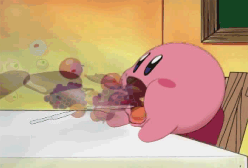 Kirby Eating Reaction GIF