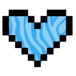 Blue Pixel Heart