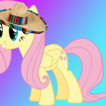 Fluttershy Wearing a Sombrero