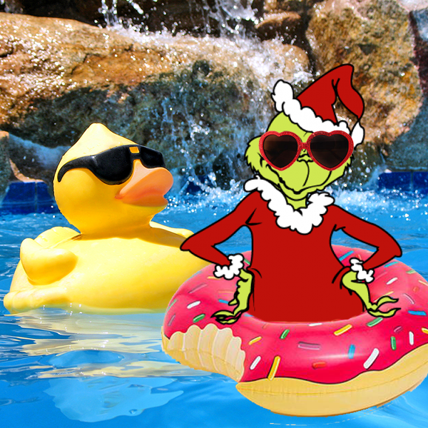 The Grinch and Rubber Duck - Christmas in July