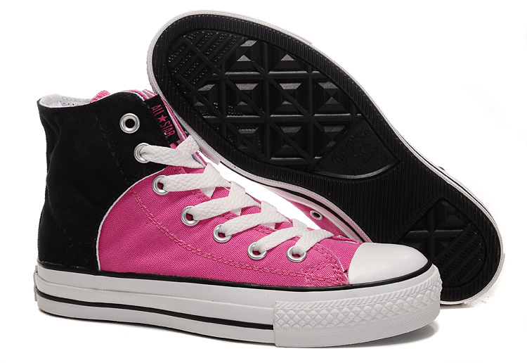 Pink and Black Converse