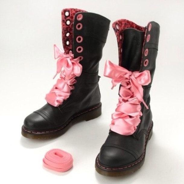 Pink and Black Doc Martens