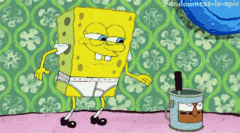 SpongeBob Paint Pants GIF