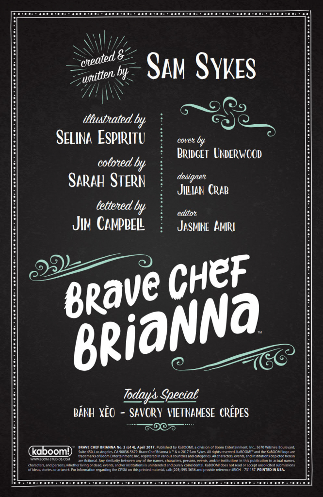 Brave Chef Brianna #2 - BOOM! Studios