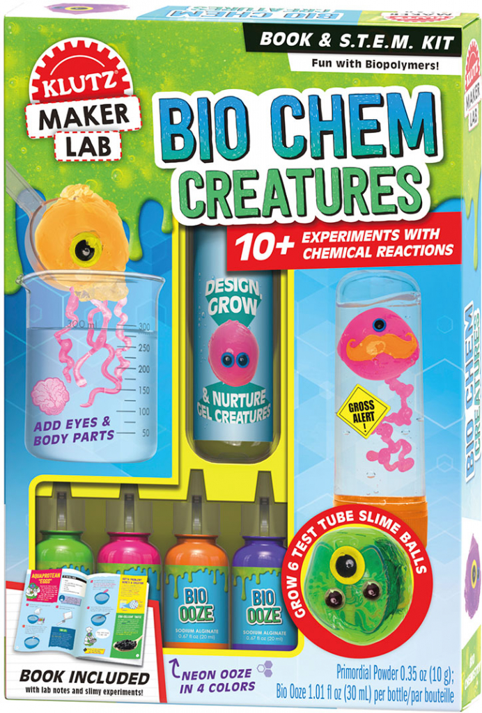 Box art for Klutz Maker Lab Bio Chem Creatures Kit