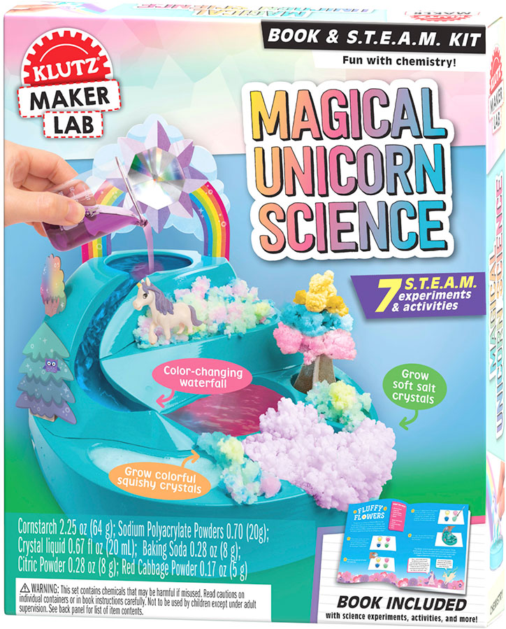 Box art for Klutz Maker Lab Magical Unicorn Science Kit