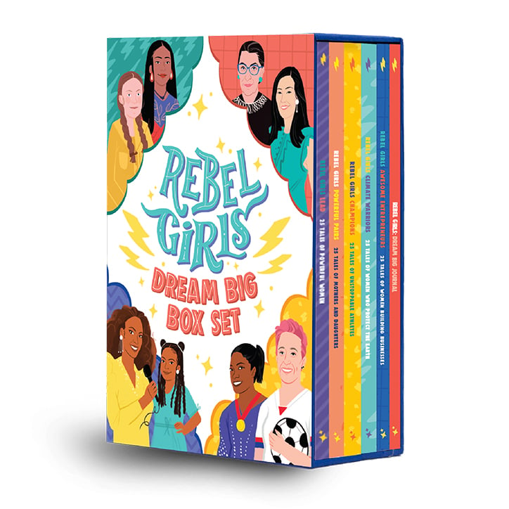 The complete Rebel Girls Dream Big Box Set with all 5 books and journal
