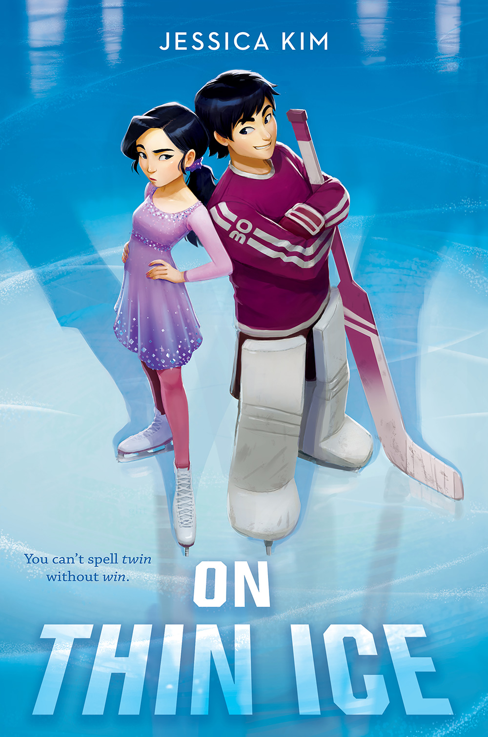 Book cover for On Thin Ice by Jessica Kim