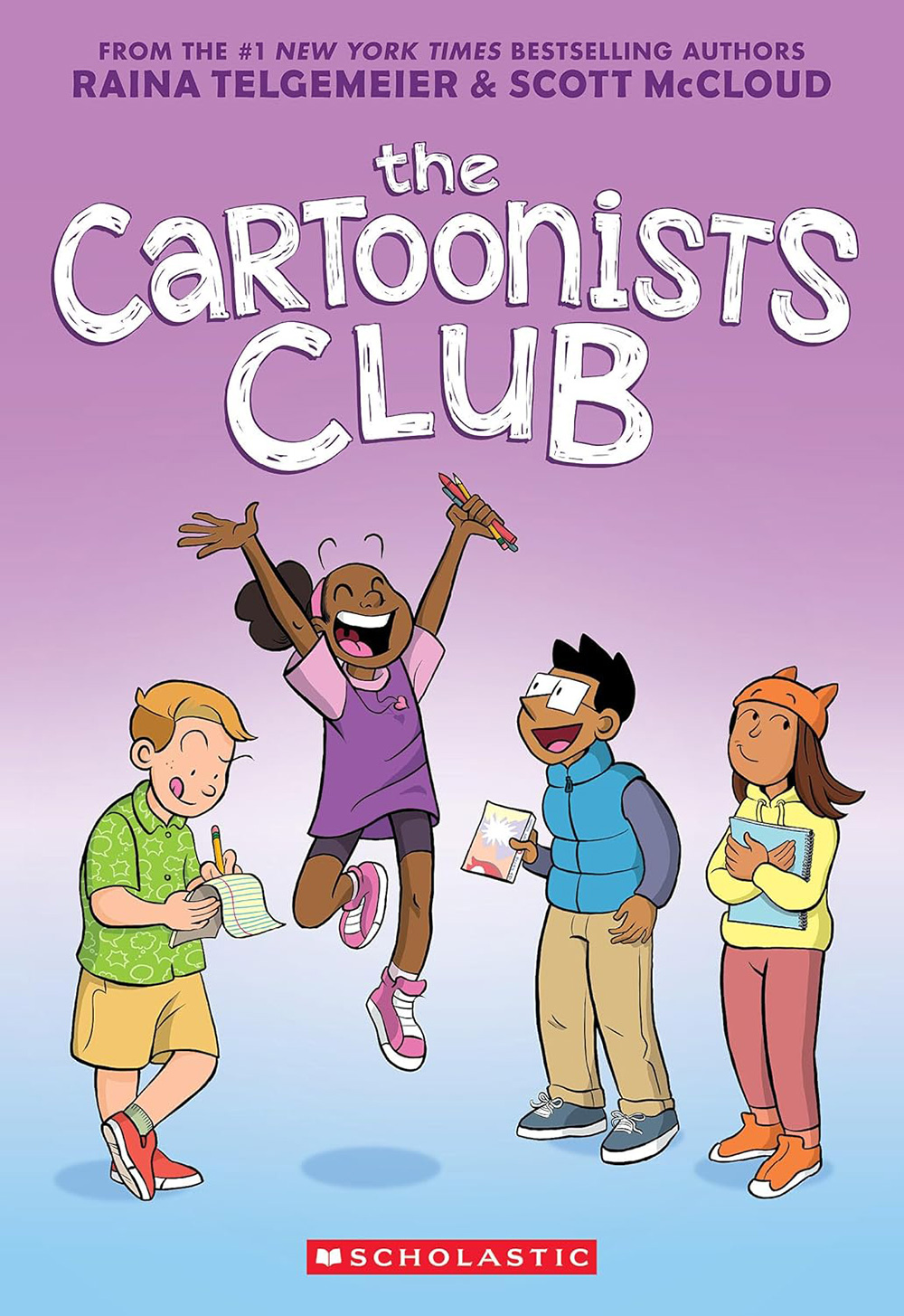 Book cover for The Cartoonists Club by Raina Telgemeier & Scott McCloud
