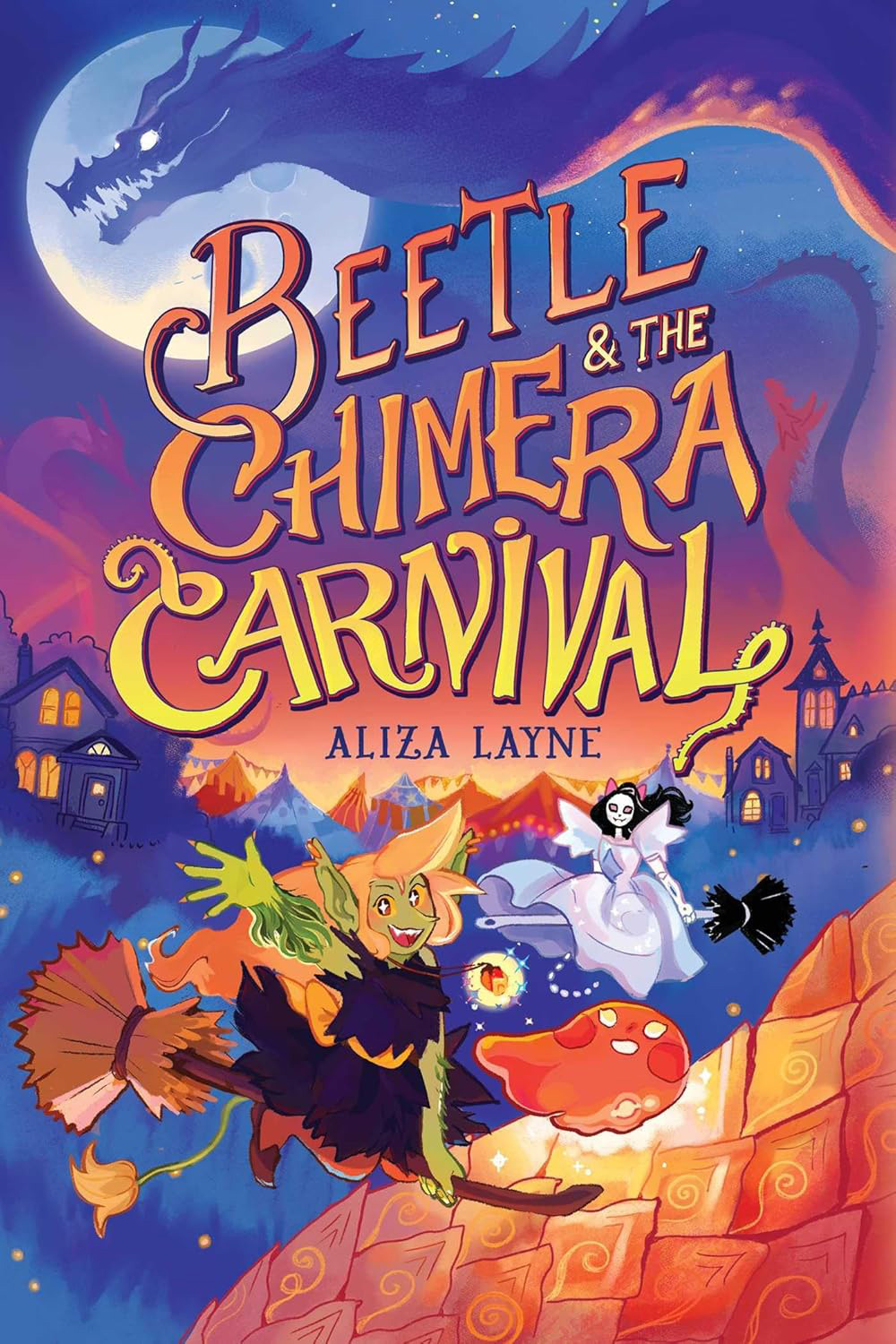Book cover for Beetle & the Chimera Carnival by Aliza Layne