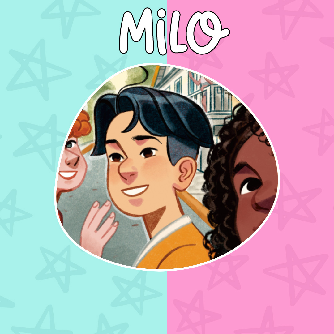 Graphic that reads "Mac" with Mac's face from the book cover in a circle frame to highlight his character.