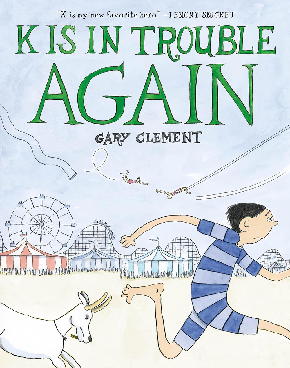 Book cover for K is in Trouble Again by Gary Clement