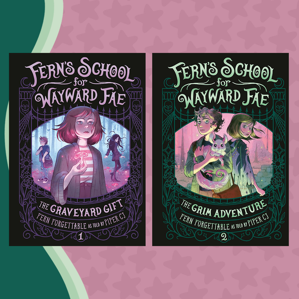 Prize graphic for our Fern's School for Wayward Fae giveaway. Fully detailed rules, entry form, & prize info detailed below this image.