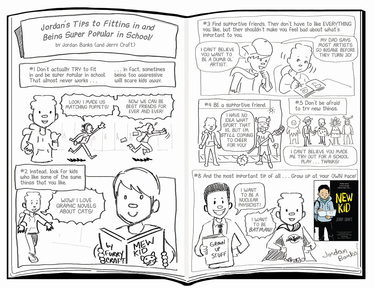 New Kid: Tips for Fitting In EXCLUSIVE Mini Comic by Jordan Banks and Jerry Craft