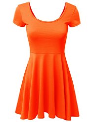 Orange Skater Dress