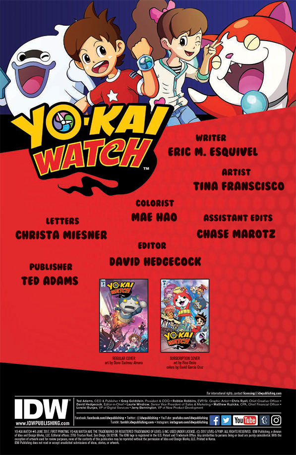 Yo-Kai Watch #3 - IDW Publishing